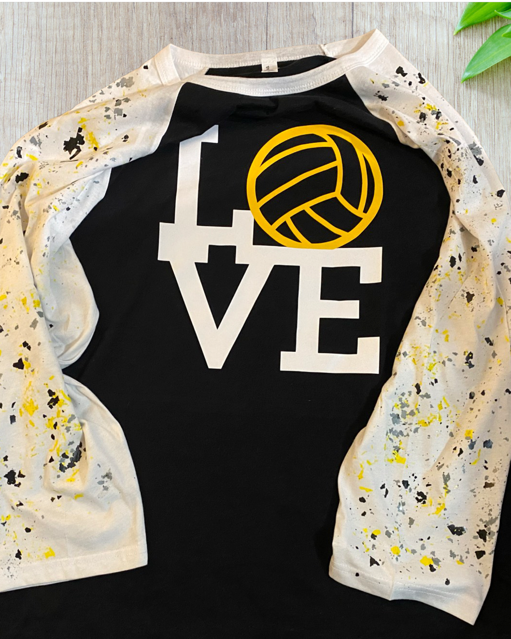 Customized LOVE Volleyball Long Sleeve with Confetti